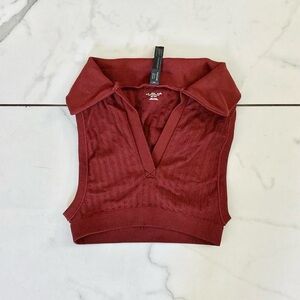 Urban Outfitters Deep Red Crop Top